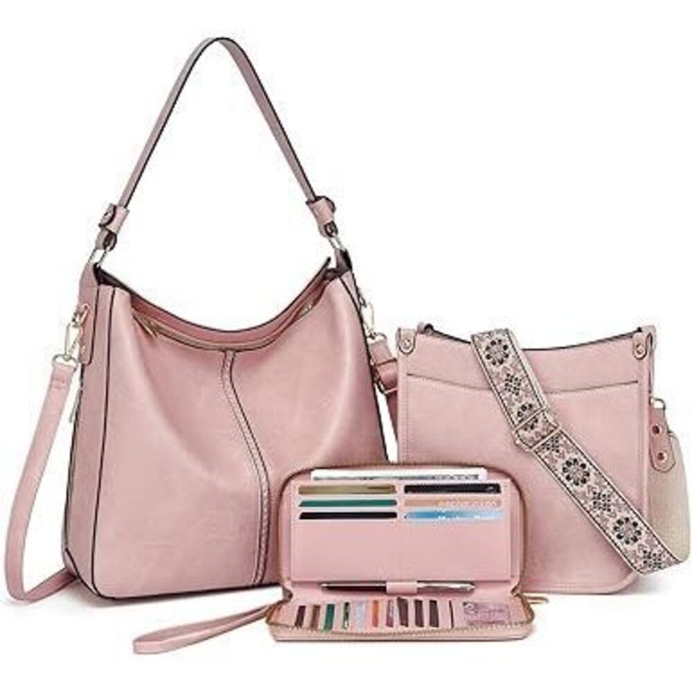 Purses For Women 3Pcs, Crossbody Bags Set Large Leather Purse Shoulder Handbags